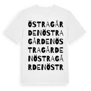 Östragården ordlek t-shirt – ekologisk bomull t-shirt från Pinshirt