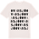 Vintage White t-shirt med Ovansjö ordlek t-shirt