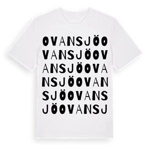 Ovansjö ordlek t-shirt – ekologisk bomull t-shirt från Pinshirt