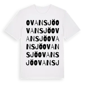Ovansjö ordlek t-shirt – ekologisk bomull t-shirt från Pinshirt
