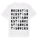 White t-shirt med Överstås ordlek t-shirt