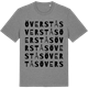 Mid Heather Gray t-shirt med Överstås ordlek t-shirt