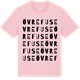 Pink Cotton t-shirt med Övre Fuse ordlek t-shirt