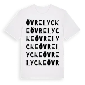 Övre Lycke ordlek t-shirt – ekologisk bomull t-shirt från Pinshirt
