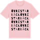 Pink Cotton t-shirt med Övre Starbäck ordlek t-shirt