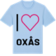 Blue Soul t-shirt med Jag älskar Oxås t-shirt stort tryck