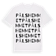 White t-shirt med Pålshemmet ordlek t-shirt
