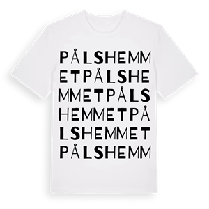Pålshemmet ordlek t-shirt – ekologisk bomull t-shirt från Pinshirt