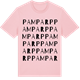 Pink Cotton t-shirt med Pamparp ordlek t-shirt