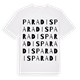White t-shirt med Paradis ordlek t-shirt