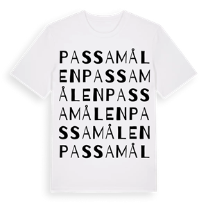 Passamålen ordlek t-shirt – ekologisk bomull t-shirt från Pinshirt