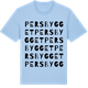 Blue Soul t-shirt med Persbygget ordlek t-shirt
