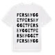 White t-shirt med Persbygget ordlek t-shirt
