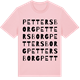Pink Cotton t-shirt med Pettersborg ordlek t-shirt