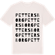 Vintage White t-shirt med Pettersborg ordlek t-shirt