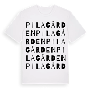 Pilagården ordlek t-shirt – ekologisk bomull t-shirt från Pinshirt