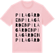 Pink Cotton t-shirt med Pilagården ordlek t-shirt