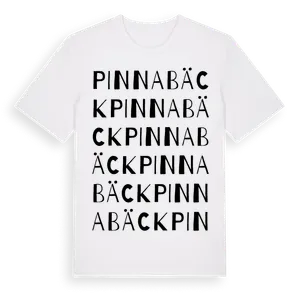Pinnabäck ordlek t-shirt – ekologisk bomull t-shirt från Pinshirt