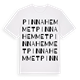 White t-shirt med Pinnahemmet ordlek t-shirt