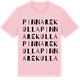 Pink Cotton t-shirt med Pinnarekulla ordlek t-shirt