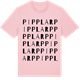 Pink Cotton t-shirt med Pipplarp ordlek t-shirt