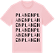 Pink Cotton t-shirt med Planen ordlek t-shirt
