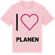 Pink Cotton t-shirt med Jag älskar Planen t-shirt stort tryck