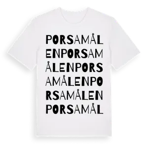 Porsamålen ordlek t-shirt – ekologisk bomull t-shirt från Pinshirt