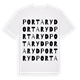White t-shirt med Portaryd ordlek t-shirt