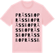 Pink Cotton t-shirt med Prässbo ordlek t-shirt