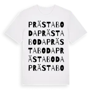 Prästaboda ordlek t-shirt – ekologisk bomull t-shirt från Pinshirt