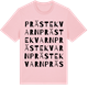 Pink Cotton t-shirt med Prästekvarn ordlek t-shirt