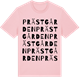 Pink Cotton t-shirt med Prästgården ordlek t-shirt
