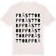 Vintage White t-shirt med Prästtorp ordlek t-shirt
