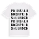 White t-shirt med Prinsalunden ordlek t-shirt