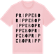 Pink Cotton t-shirt med Prippebo ordlek t-shirt