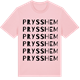 Pink Cotton t-shirt med Prysshem ordlek t-shirt