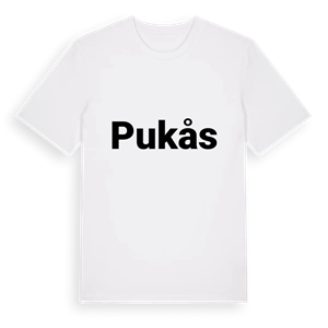 Pukås fetstil t-shirt – ekologisk bomull t-shirt från Pinshirt