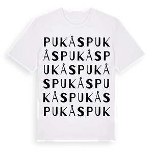 Pukås ordlek t-shirt – ekologisk bomull t-shirt från Pinshirt