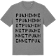 Mid Heather Gray t-shirt med Pukhemmet ordlek t-shirt