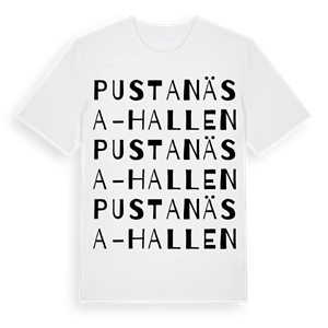 Pustanäsa-Hallen ordlek t-shirt – ekologisk bomull t-shirt från Pinshirt
