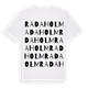 White t-shirt med Radaholm ordlek t-shirt