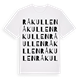 White t-shirt med Råkullen ordlek t-shirt