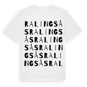 Ralingsås ordlek t-shirt – ekologisk bomull t-shirt från Pinshirt