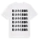 White t-shirt med Rammbron ordlek t-shirt