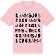 Pink Cotton t-shirt med Rammsjöberg ordlek t-shirt
