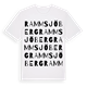 White t-shirt med Rammsjöberg ordlek t-shirt