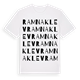 White t-shirt med Ramnaklev ordlek t-shirt