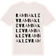 Vintage White t-shirt med Ramnaklev ordlek t-shirt