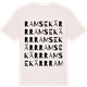 Vintage White t-shirt med Ramsekärr ordlek t-shirt
